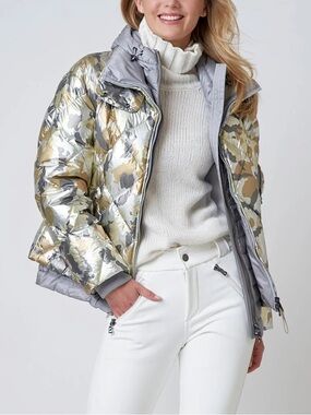 BOGNER Lissi Down Camo-Print Layered Ski Jacket
